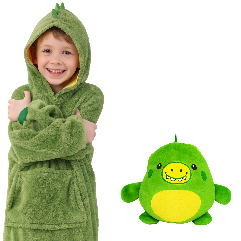 Knuffel Hoodie™ Groen - Superzachte 2-in-1 knuffel & hoodie
